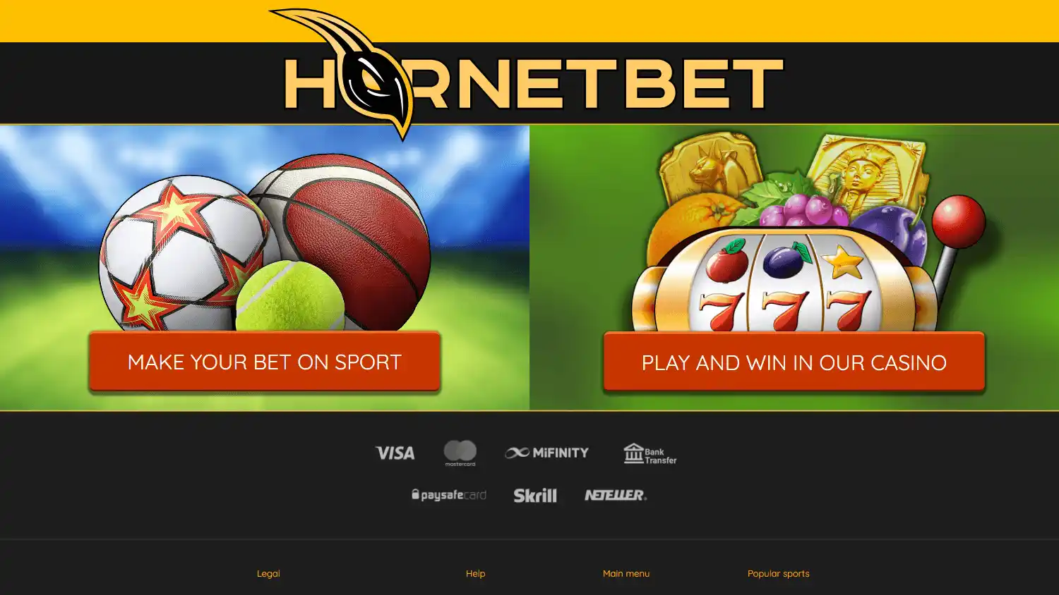 Hornetbet Casino screenshot 1