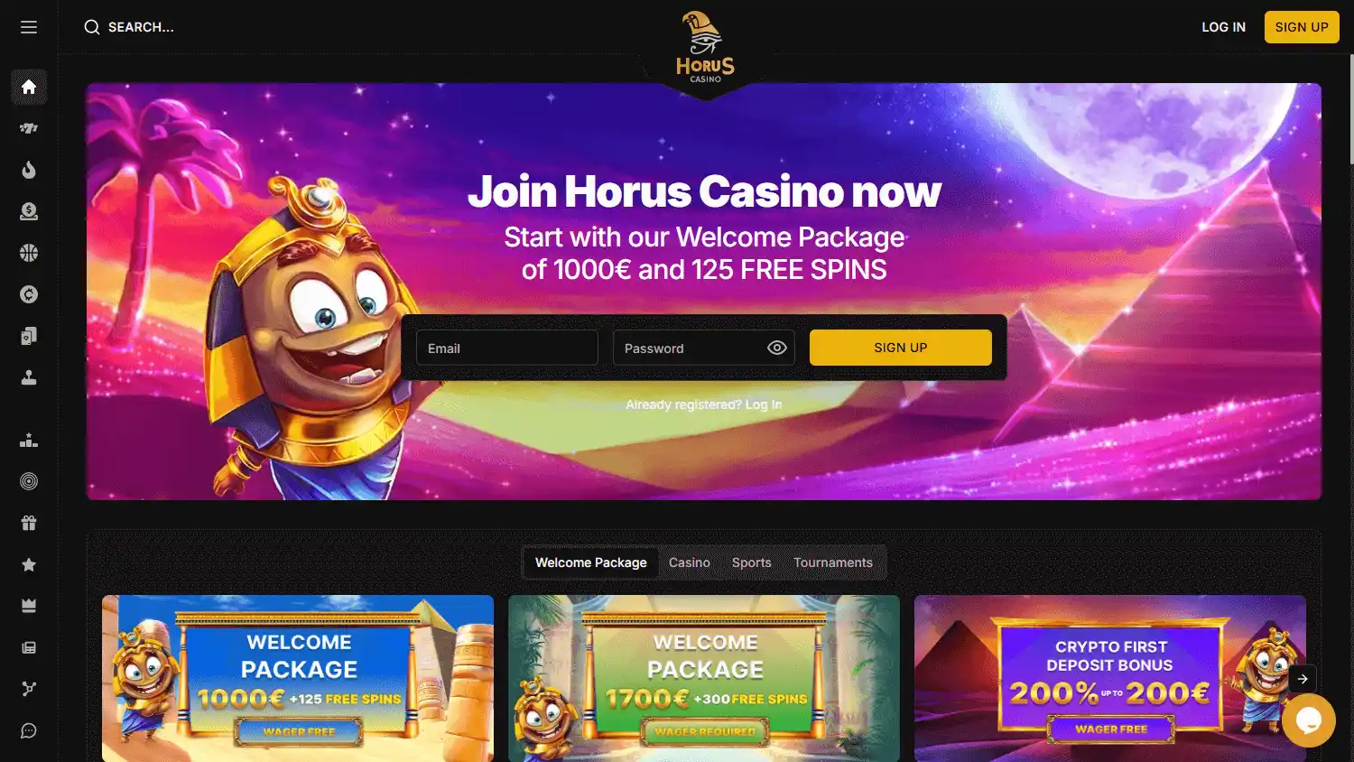 Horus Casino screenshot 1