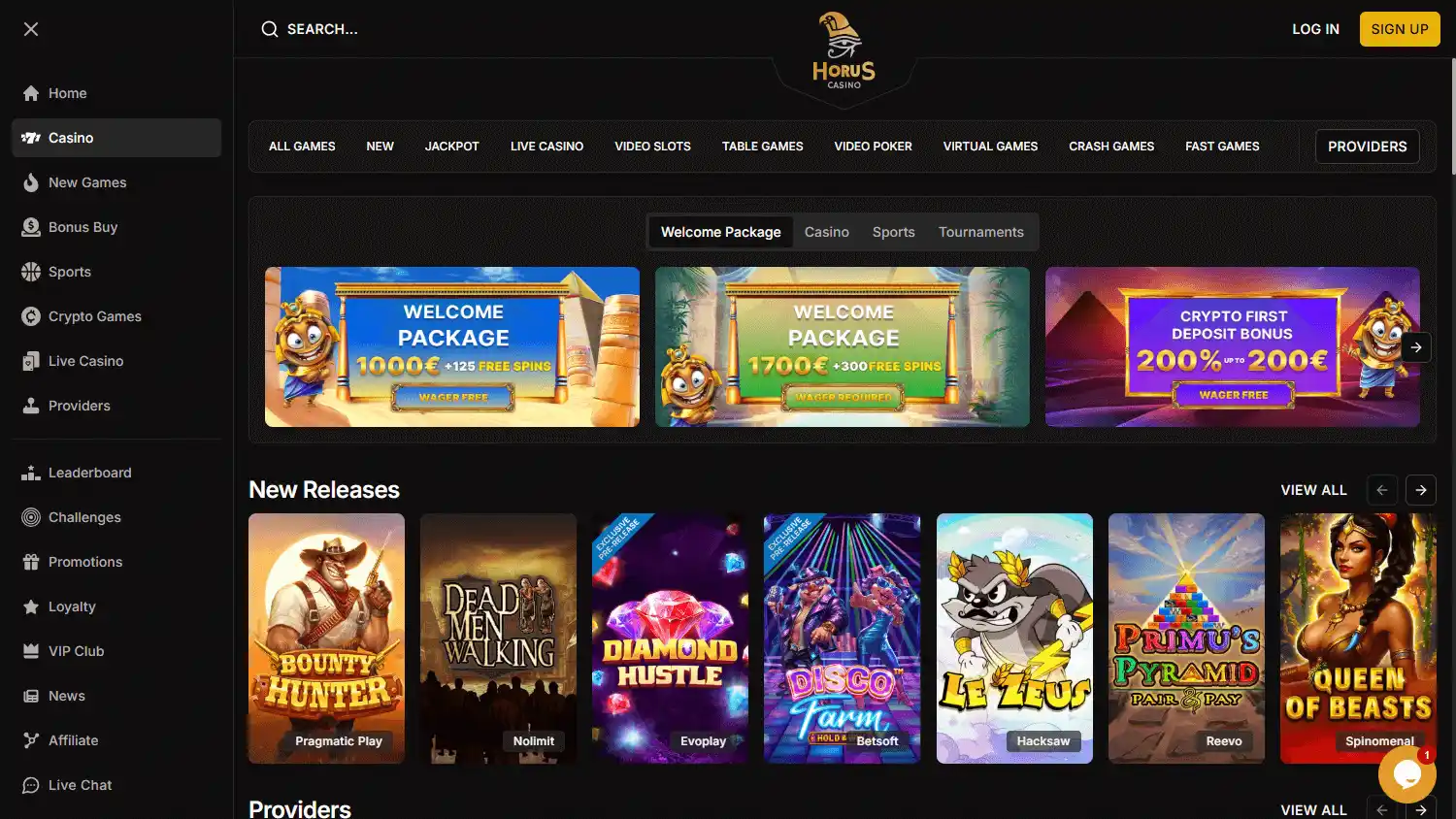 Horus Casino screenshot 2