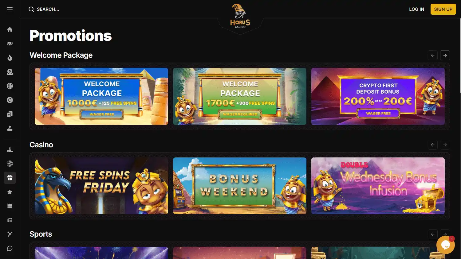 Horus Casino screenshot 3