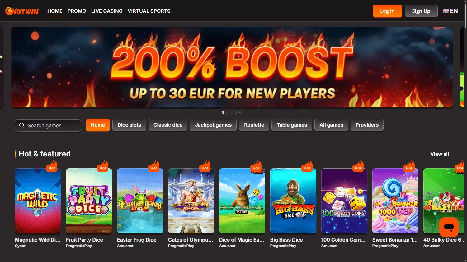 Hot Win Casino screenshot 1
