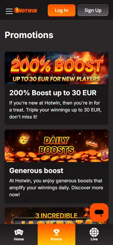 Hot Win Casino screenshot 6