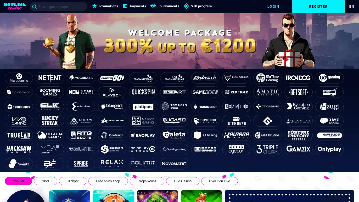 Hotline Casino screenshot 1
