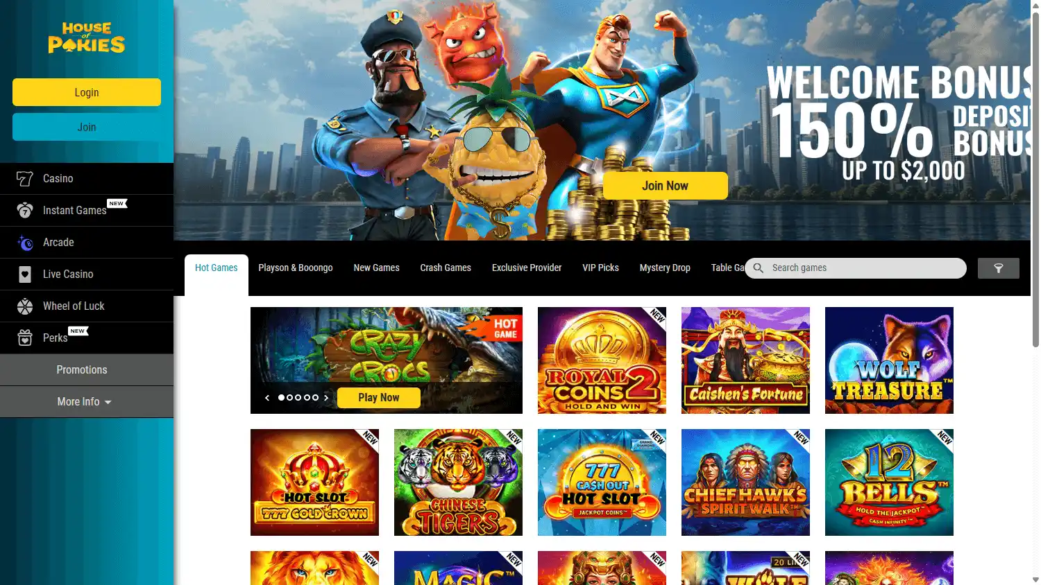 House Of Pokies Casino screenshot 1