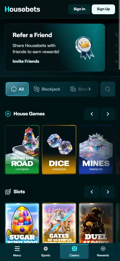 Housebets Casino screenshot 5