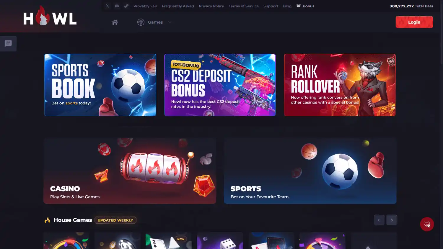 Howl Casino screenshot 1