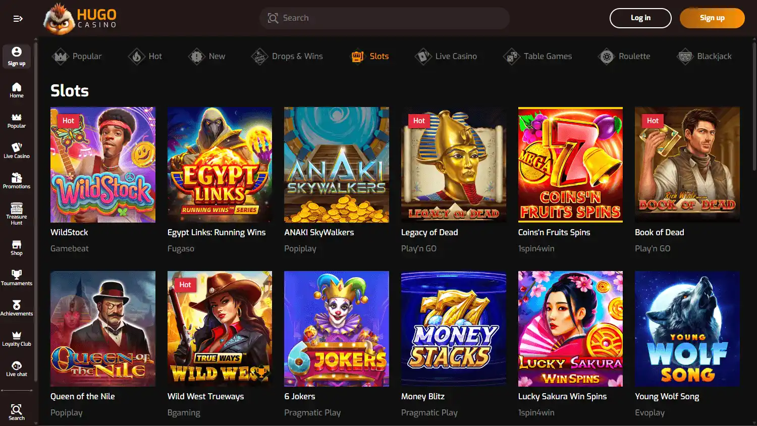 Hugo Casino screenshot 2