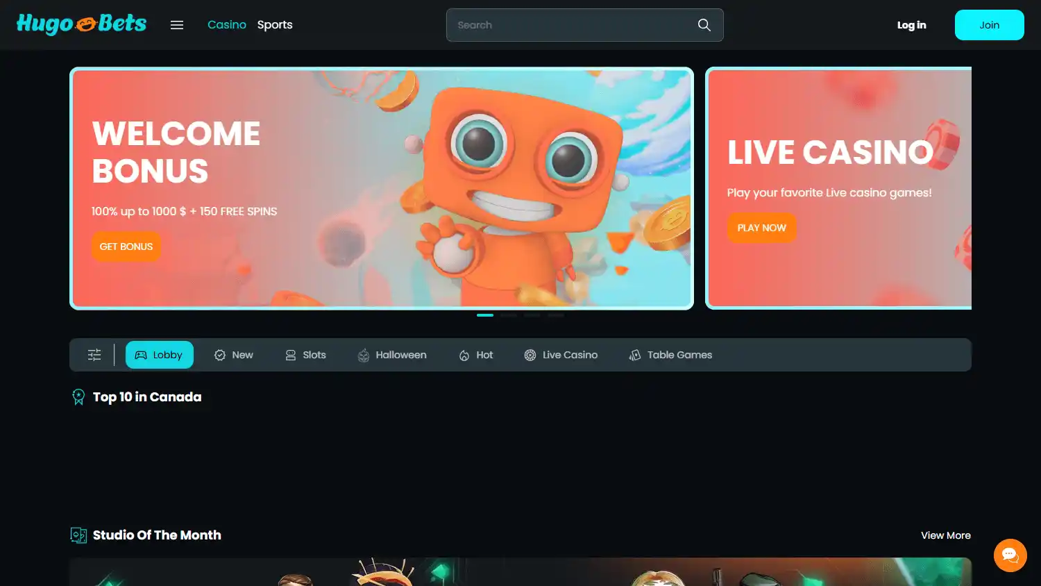 HugoBets Casino screenshot 2
