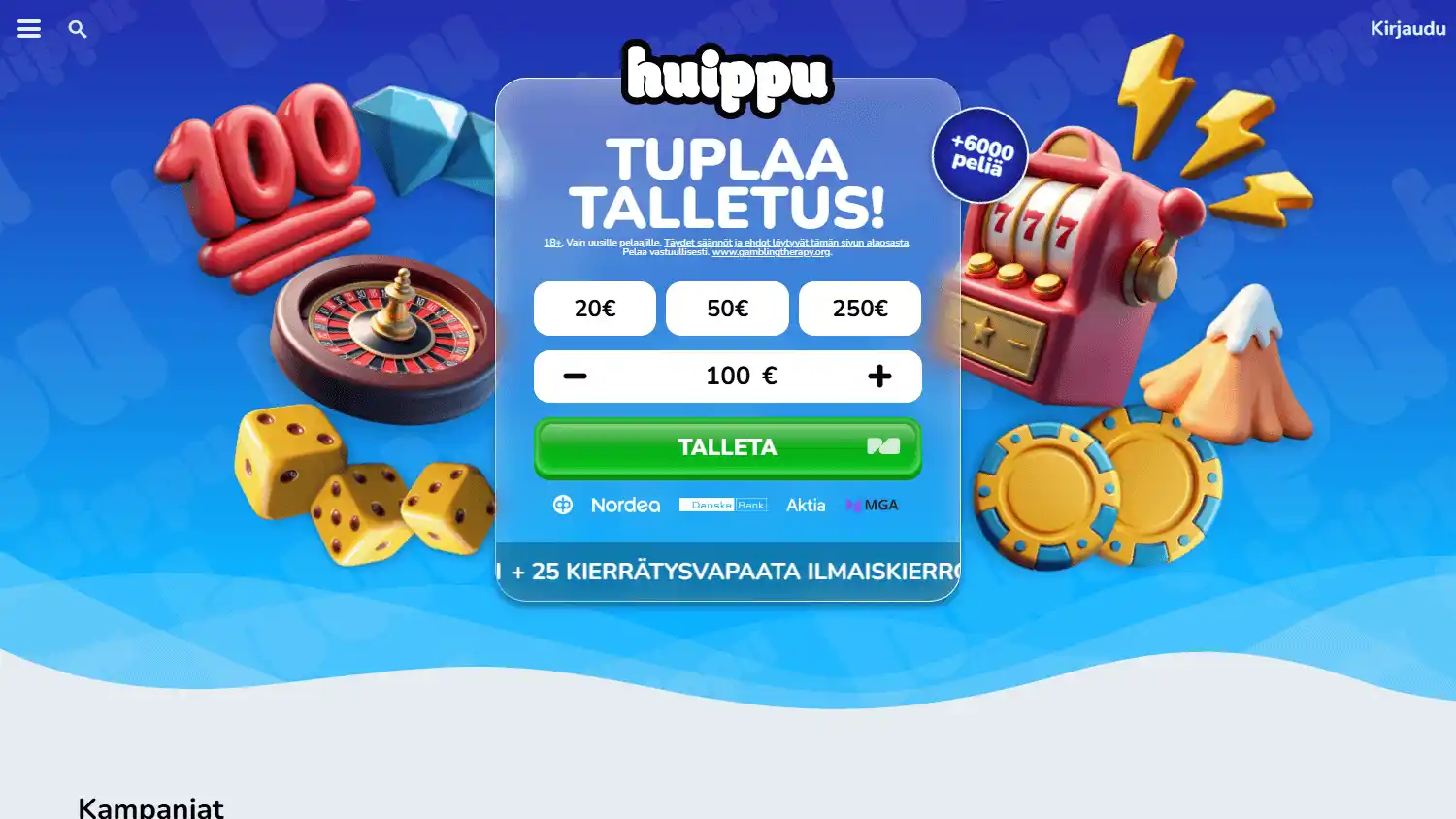 Huippukasino Casino screenshot 1