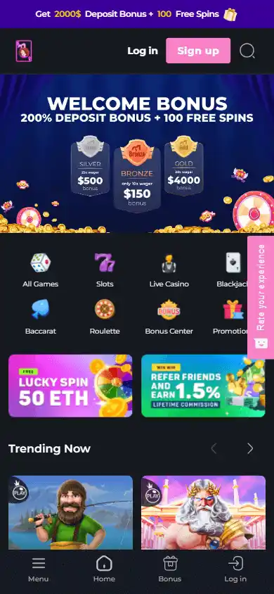 HunnyPlay Casino screenshot 4