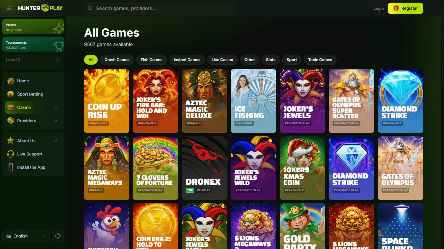 HunterPlay Casino screenshot 2