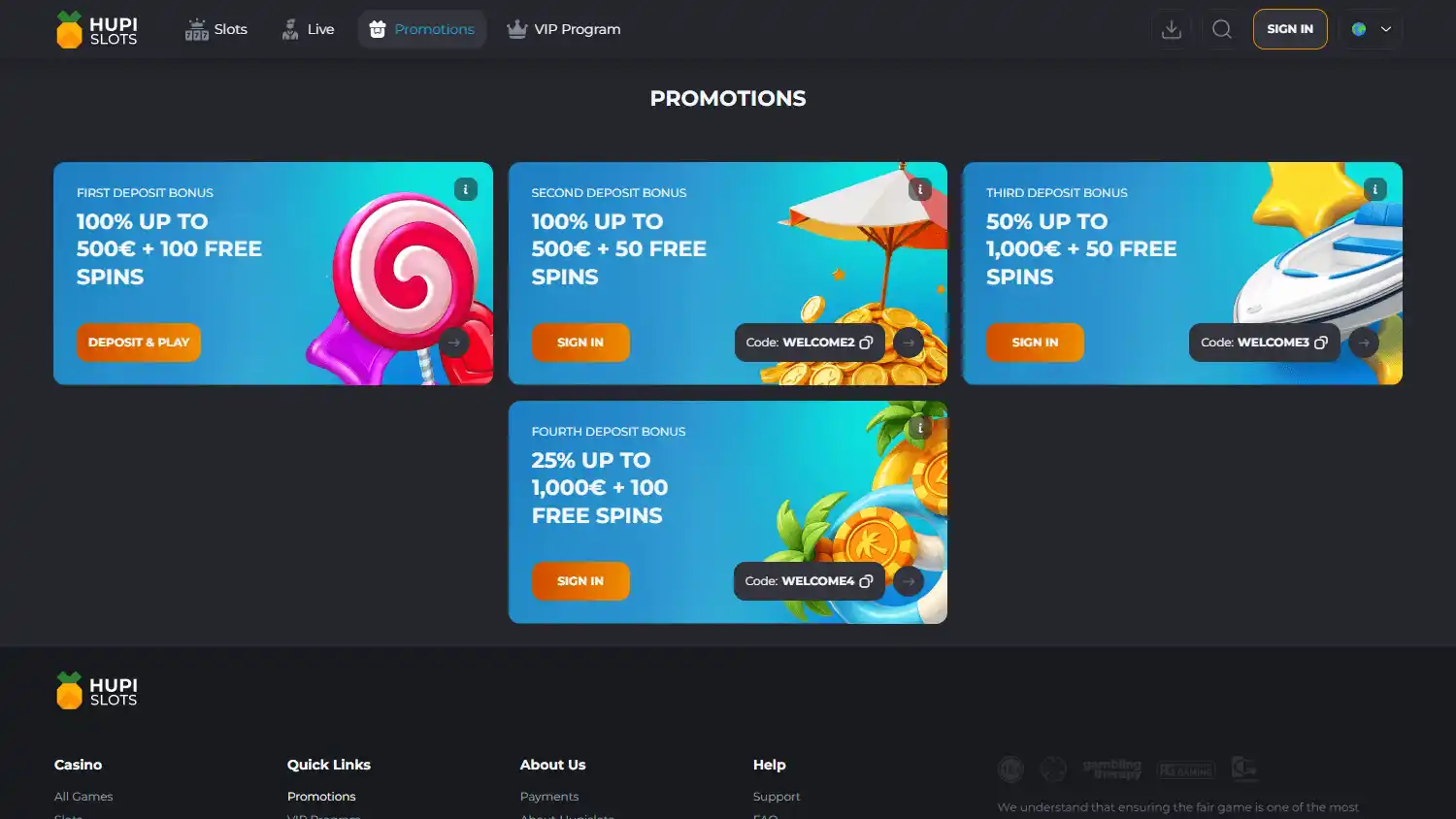 Hupi Slots Casino screenshot 3