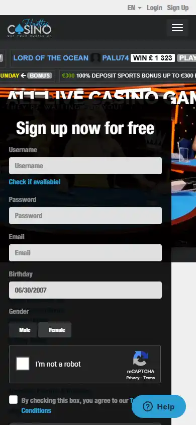 Hustles Casino screenshot 4