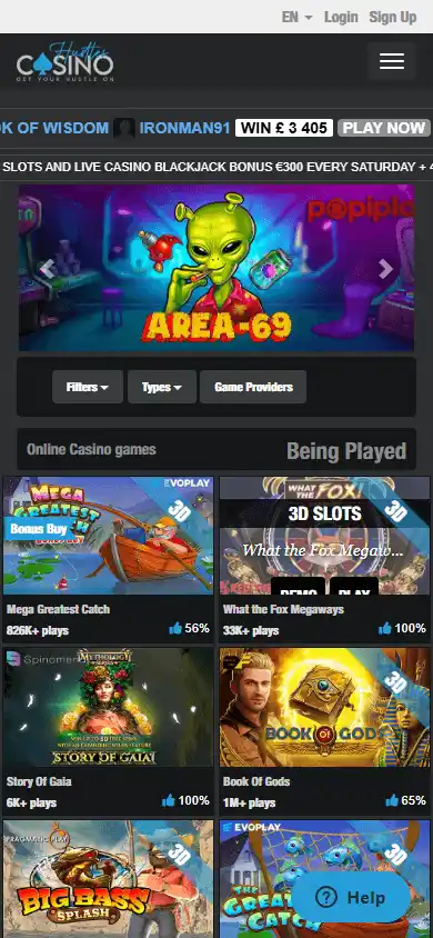 Hustles Casino screenshot 5