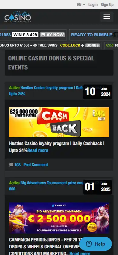 Hustles Casino screenshot 6