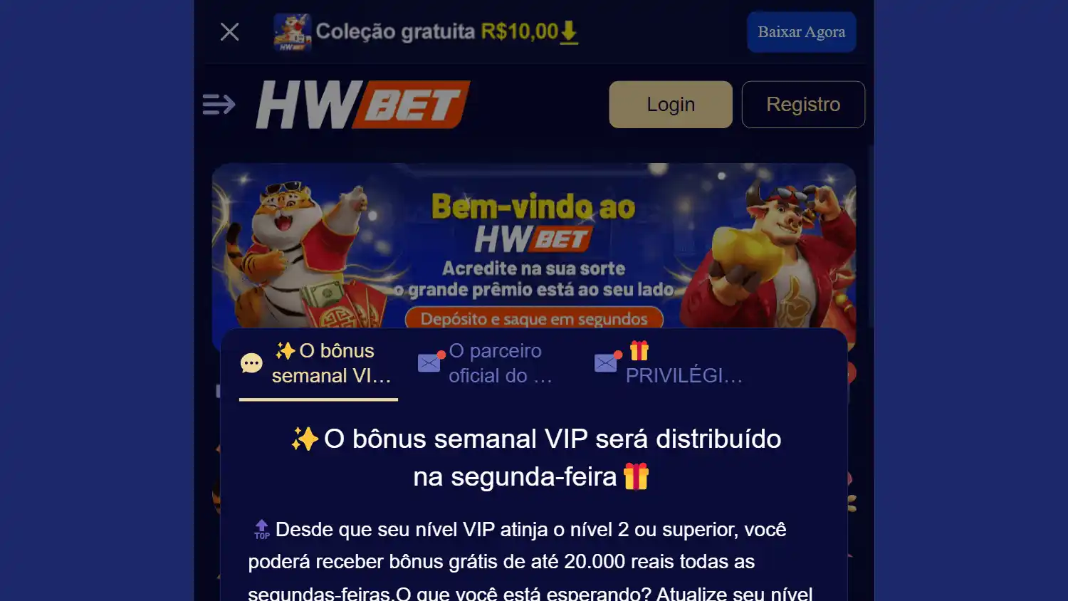 HW Bet Casino screenshot 1