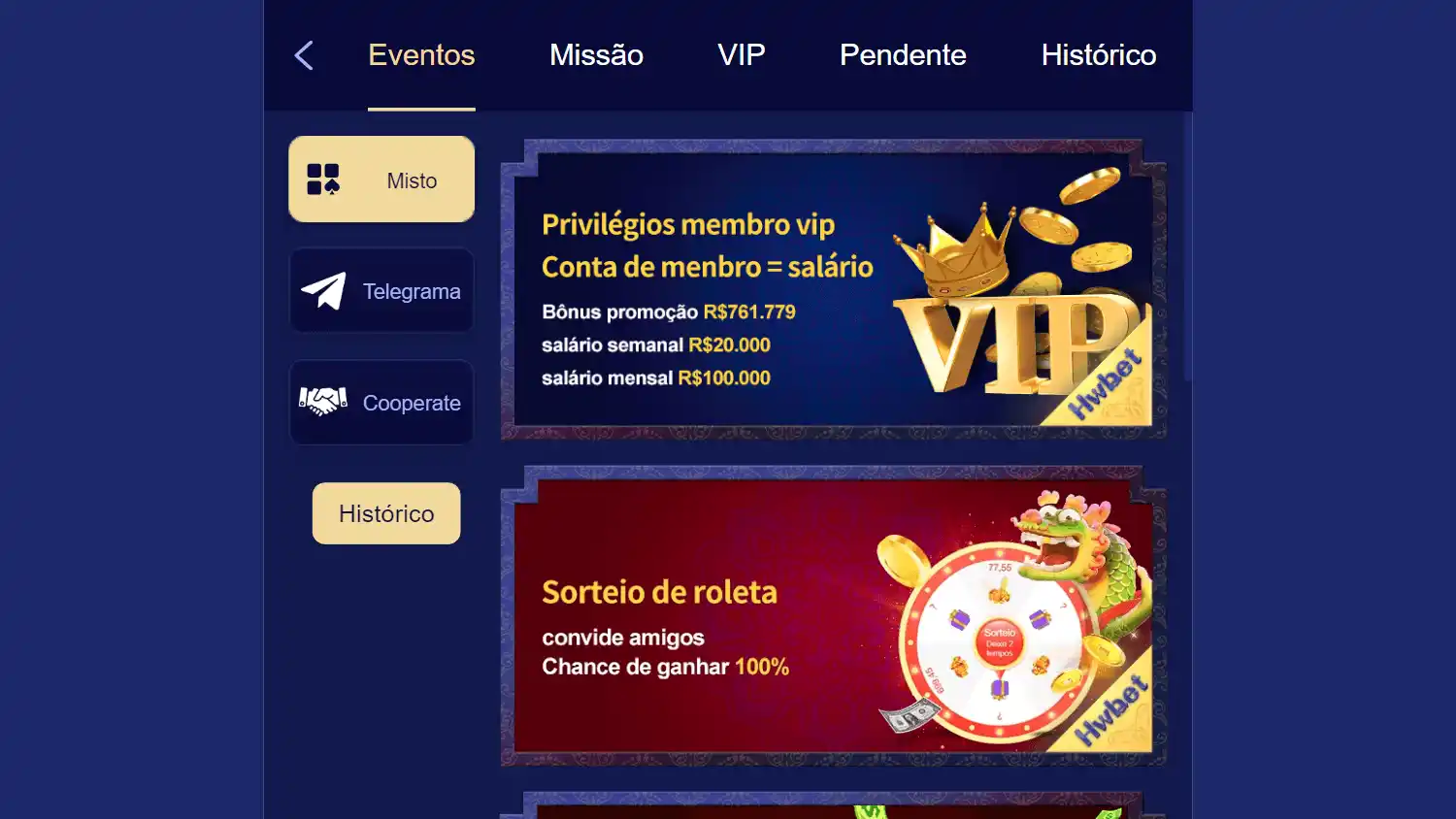 HW Bet Casino screenshot 2