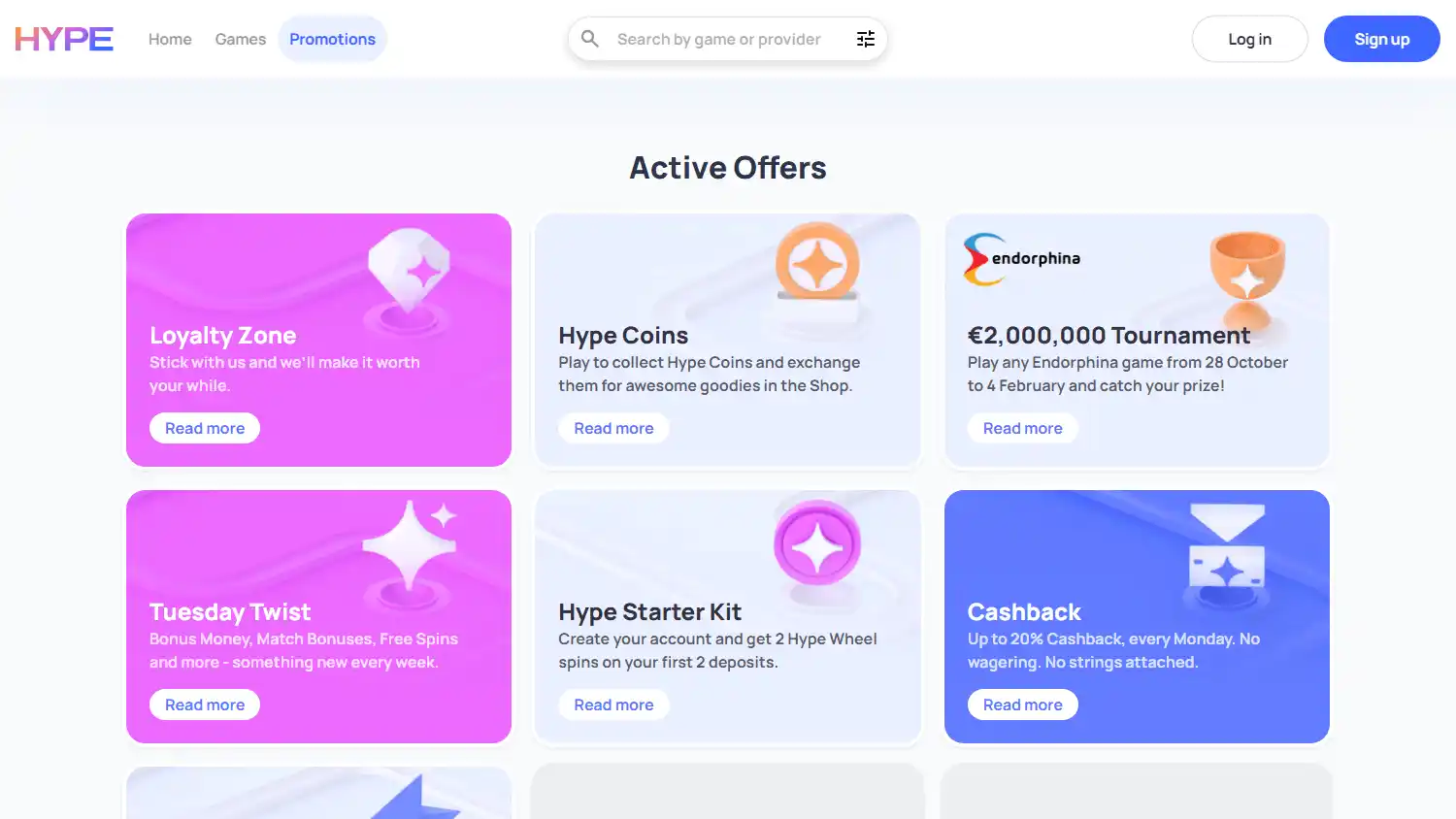 HypeKasino Casino screenshot 3