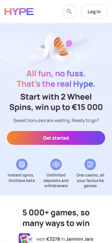 HypeKasino Casino screenshot 4