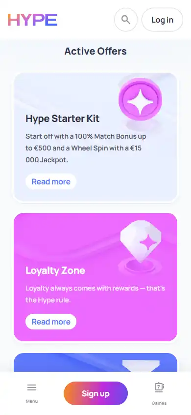 HypeKasino Casino screenshot 6