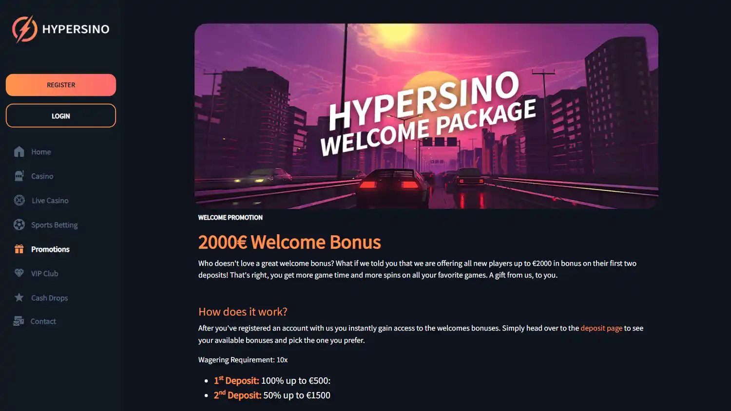 Hypersino Casino screenshot 3