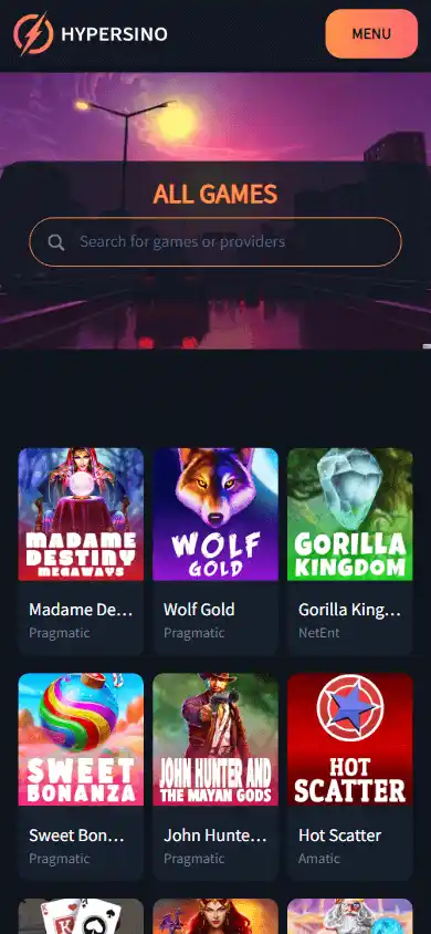 Hypersino Casino screenshot 5