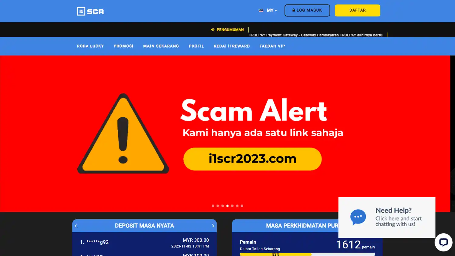 i1scr Casino screenshot 1