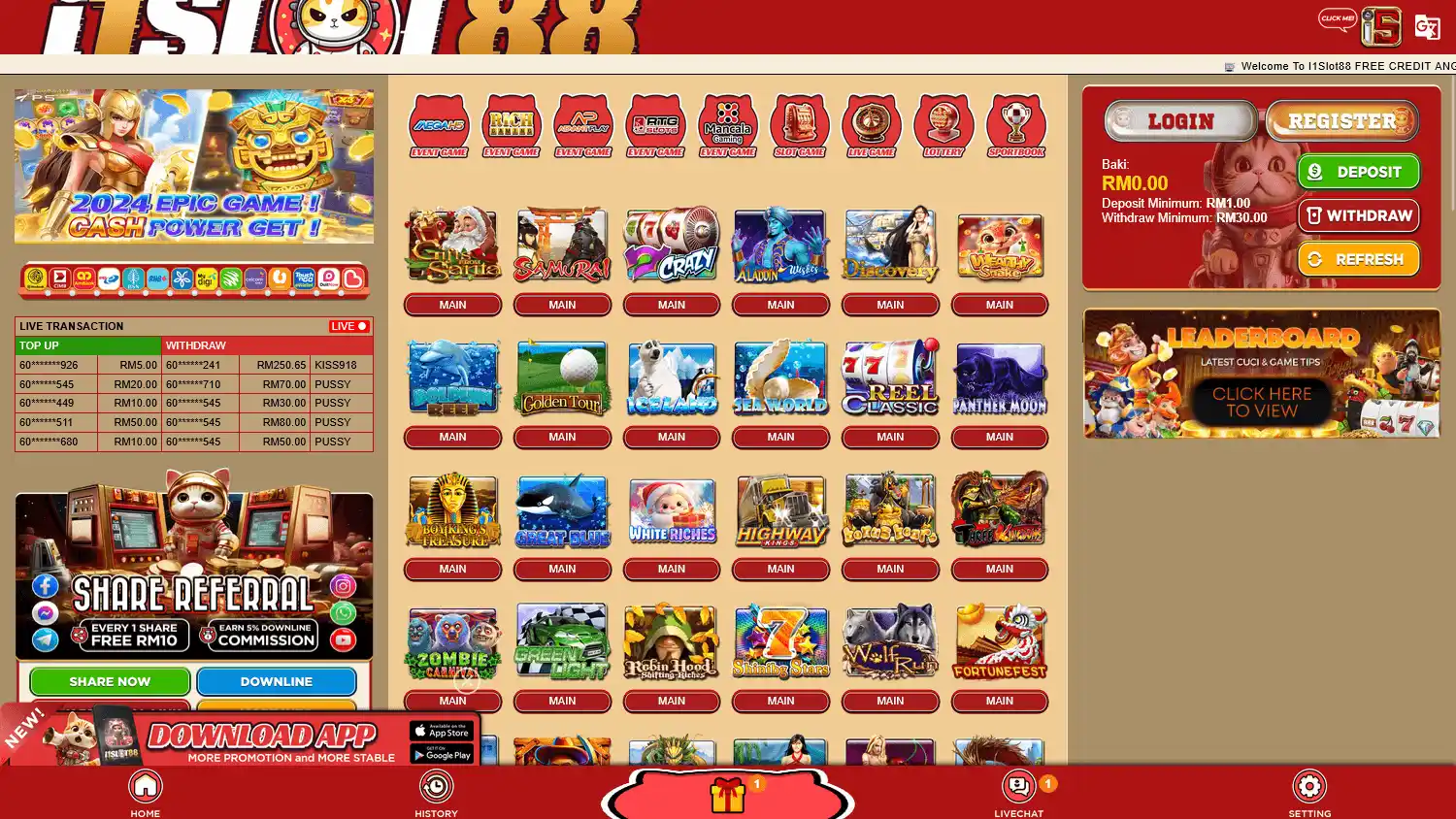 i1Slot88 Casino screenshot 1