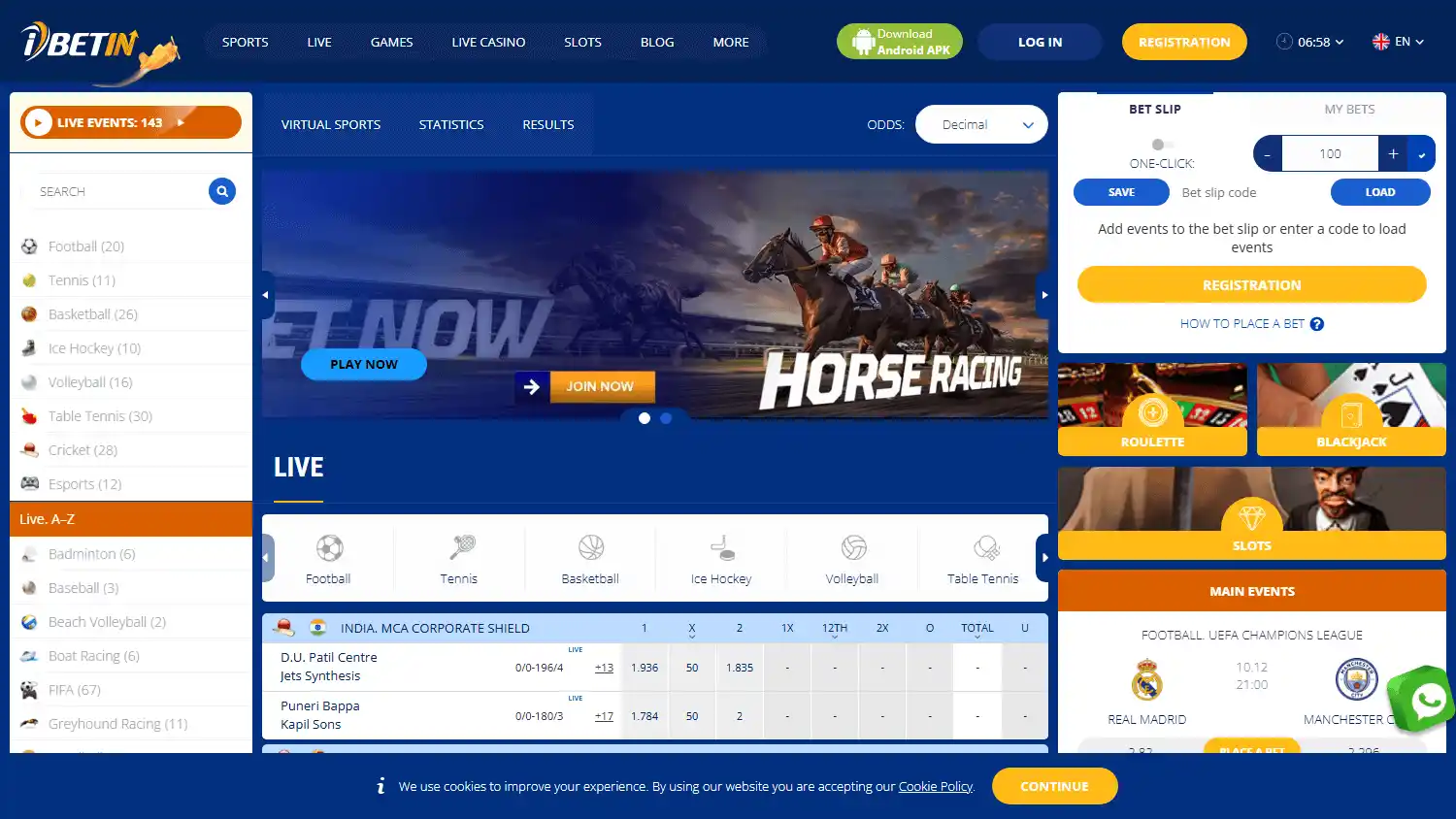 IBETIN Casino screenshot 1
