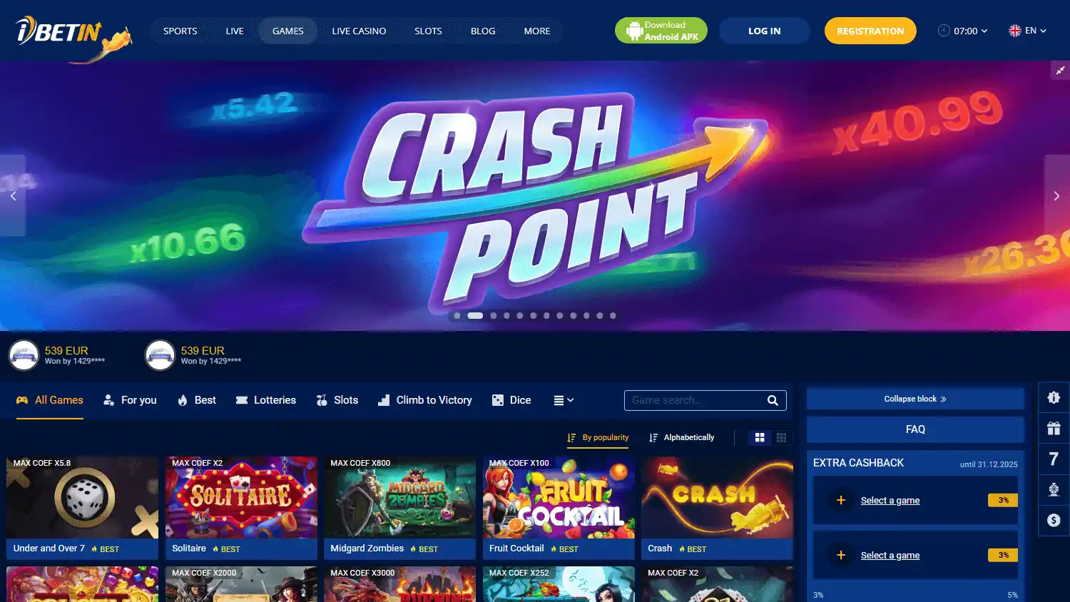 IBETIN Casino screenshot 2
