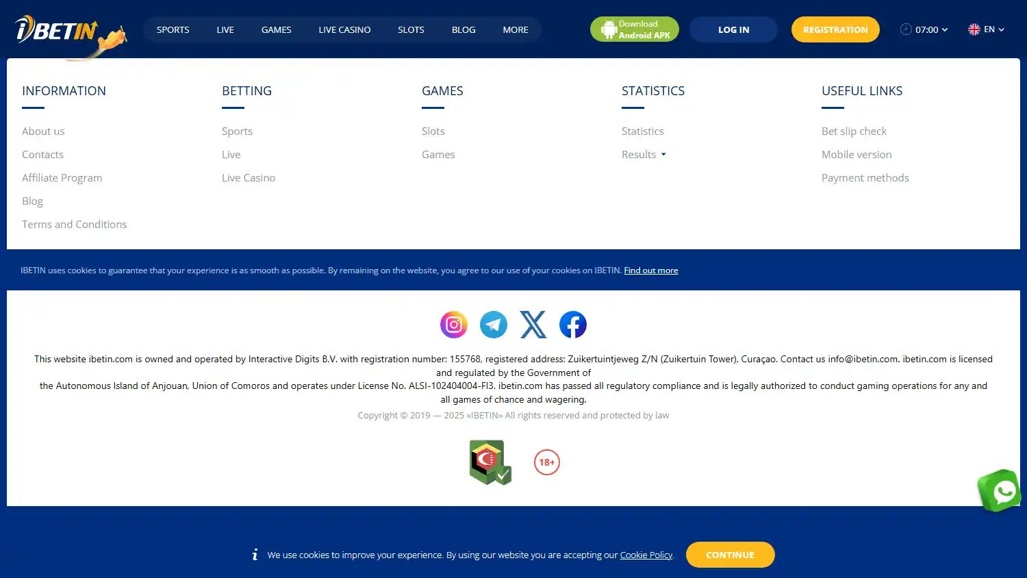 IBETIN Casino screenshot 3