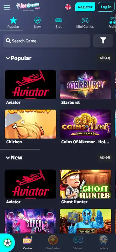 IceCreamBet Casino screenshot 2
