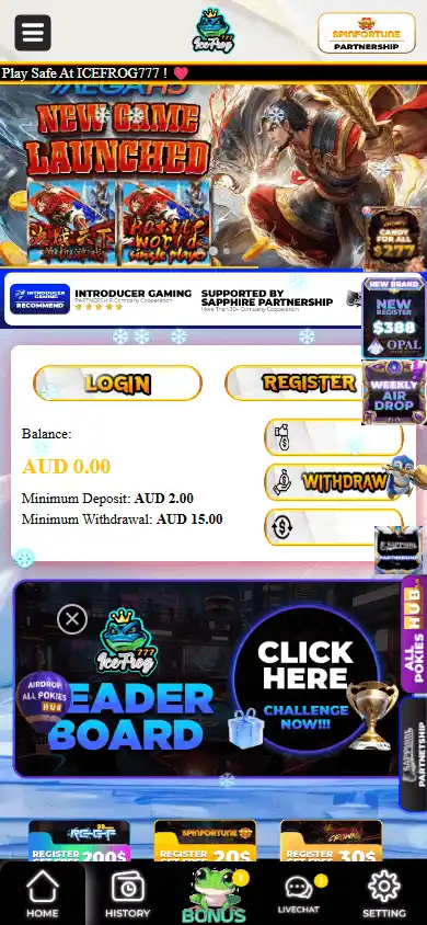 IceFrog777 Casino screenshot 3