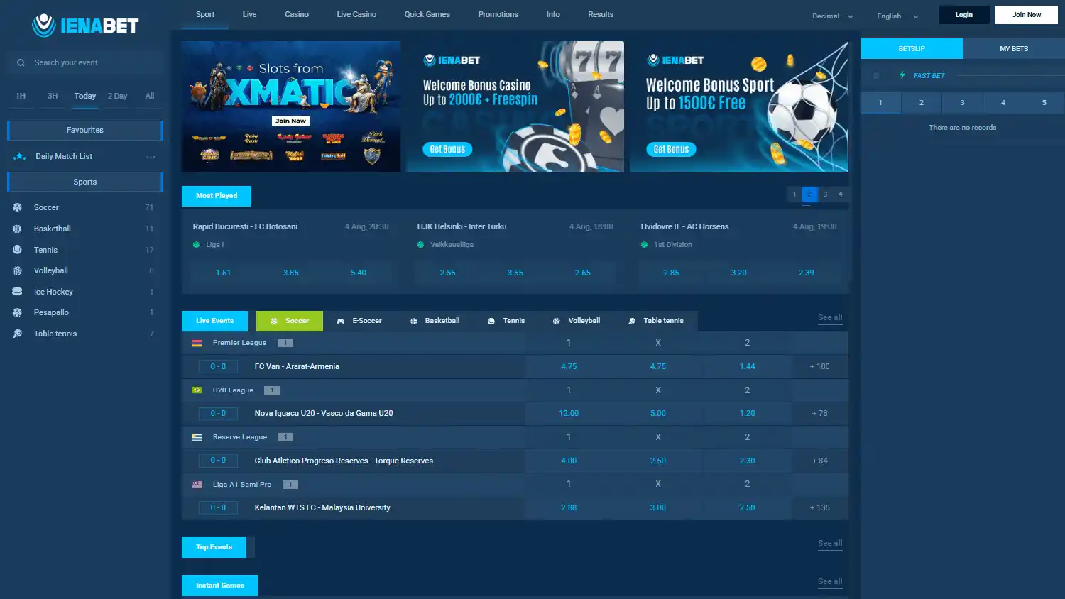 Ienabet Casino screenshot 1