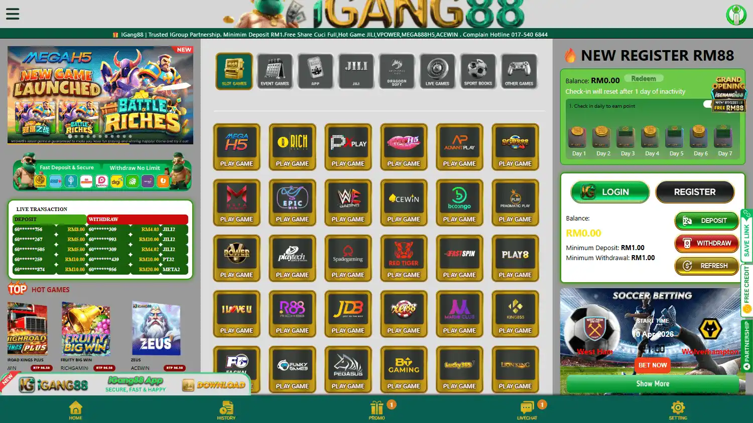 iGANG88 Casino screenshot 1