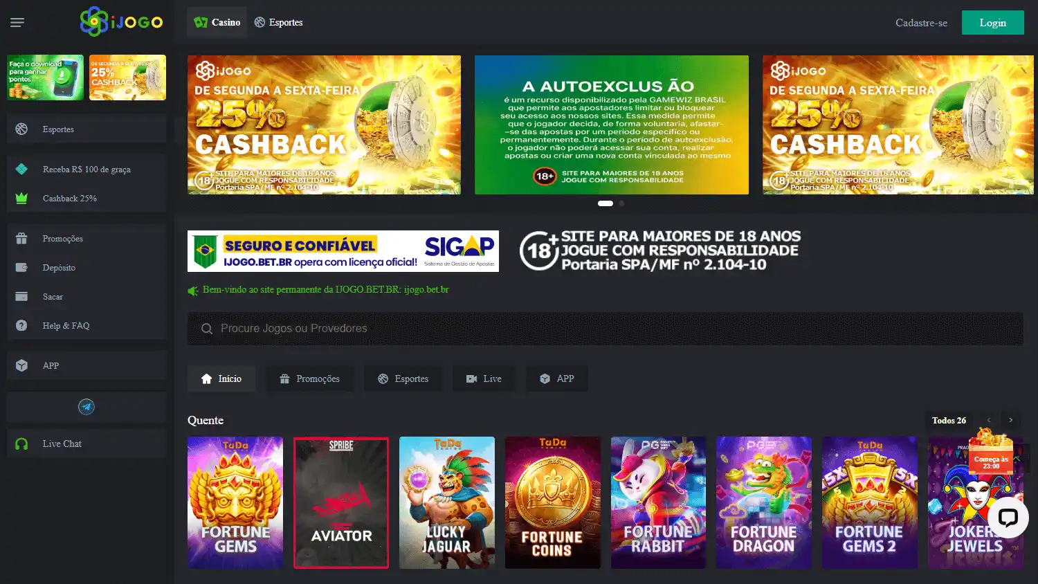 iJogo Casino screenshot 1