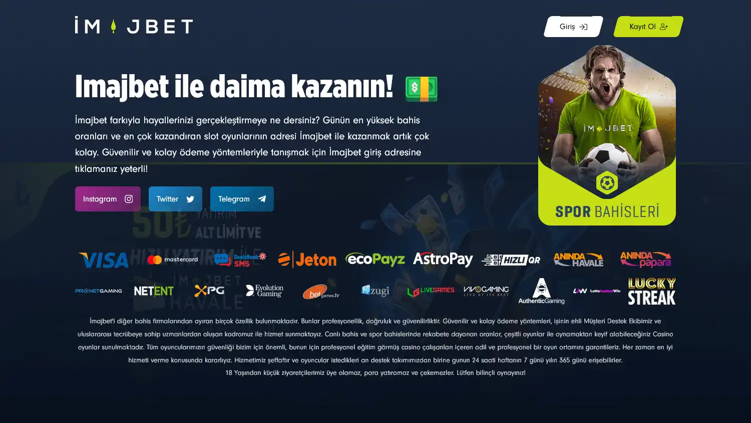 Imajbet Casino screenshot 1