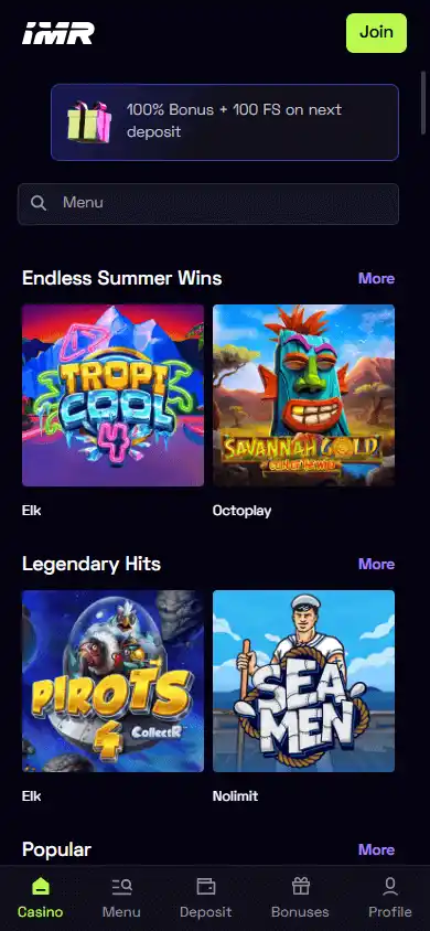 Immerion Casino screenshot 5
