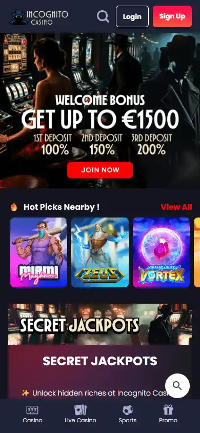 Incognito Casino screenshot 4