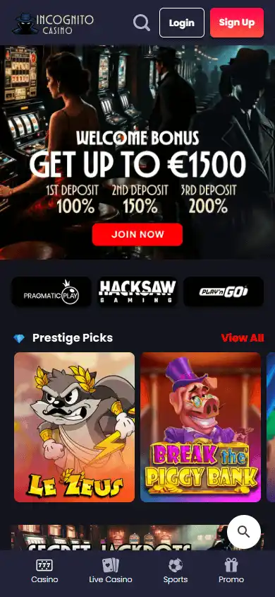 Incognito Casino screenshot 5
