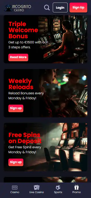 Incognito Casino screenshot 6