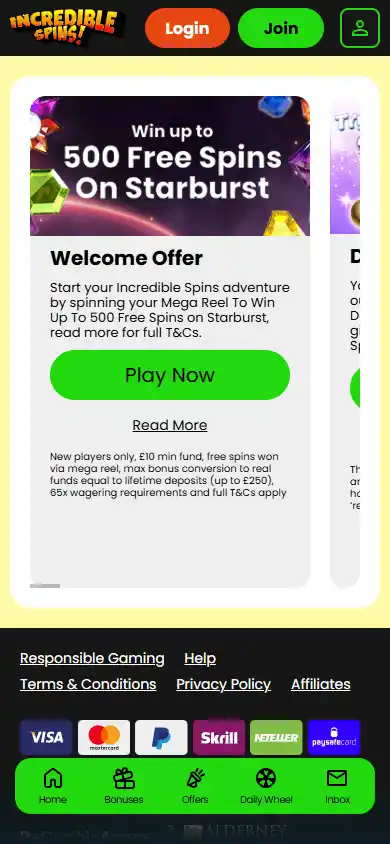 Incredible Spins Casino screenshot 6