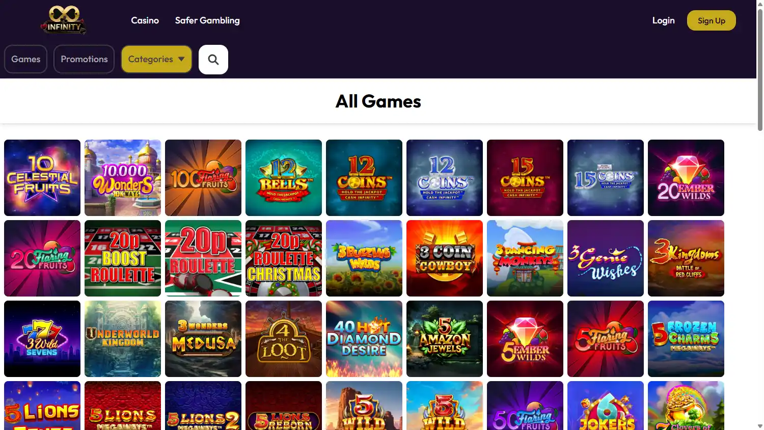 Infinity Casino screenshot 2