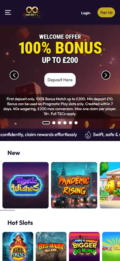 Infinity Casino screenshot 4