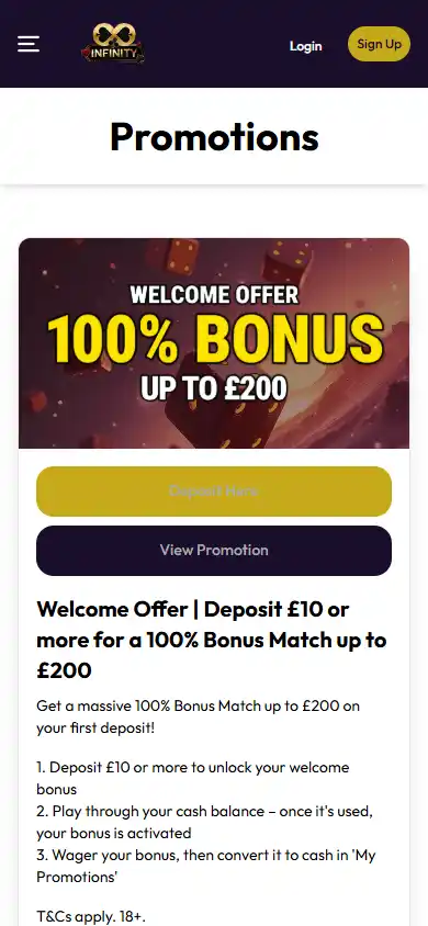 Infinity Casino screenshot 6
