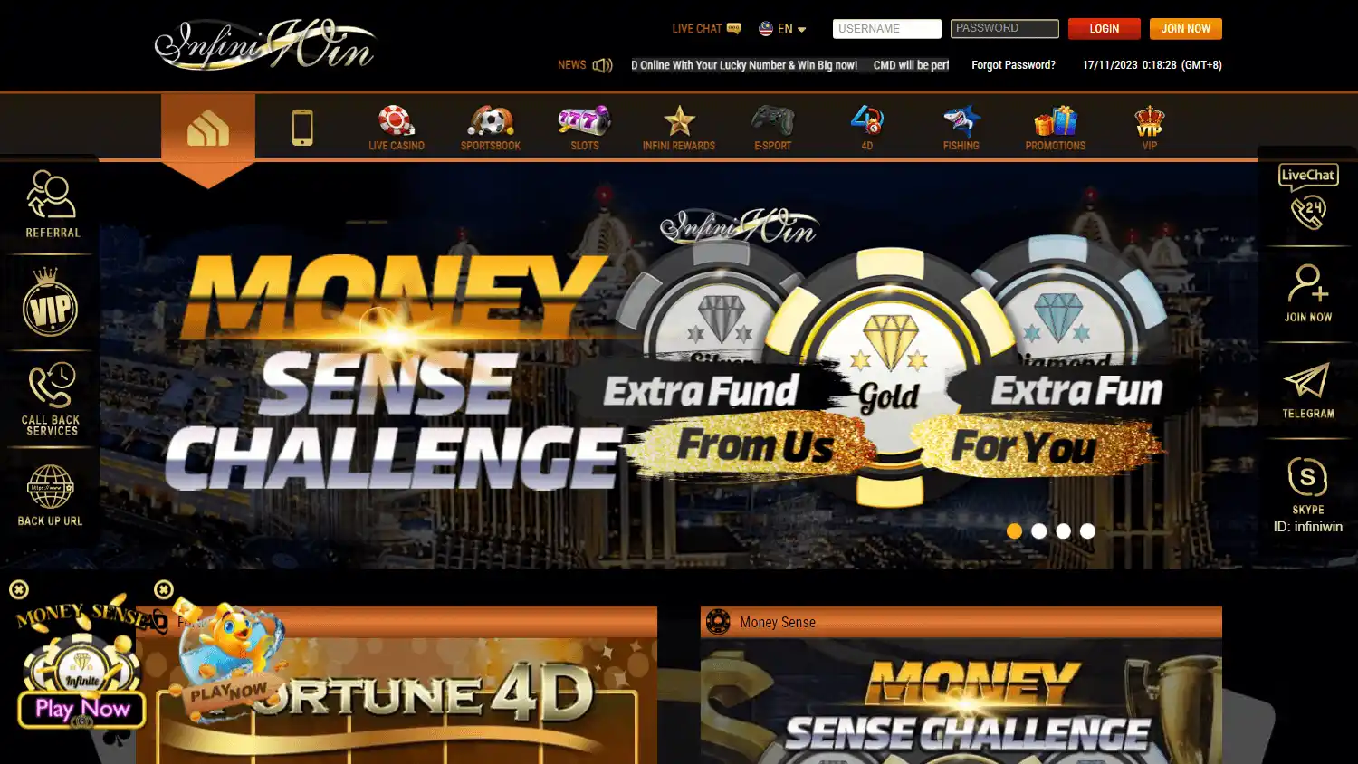 Infiniwin Casino screenshot 1