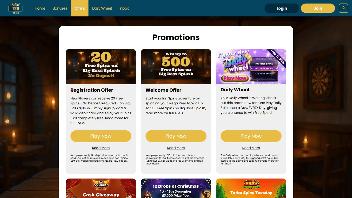 Inn Spins Casino screenshot 3