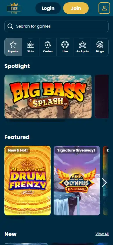 Inn Spins Casino screenshot 5
