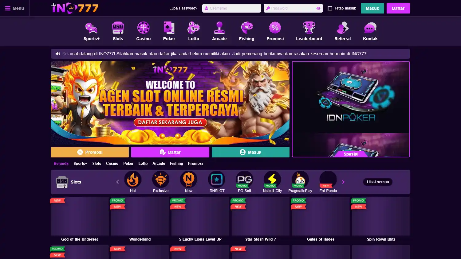 INO777 Casino screenshot 1