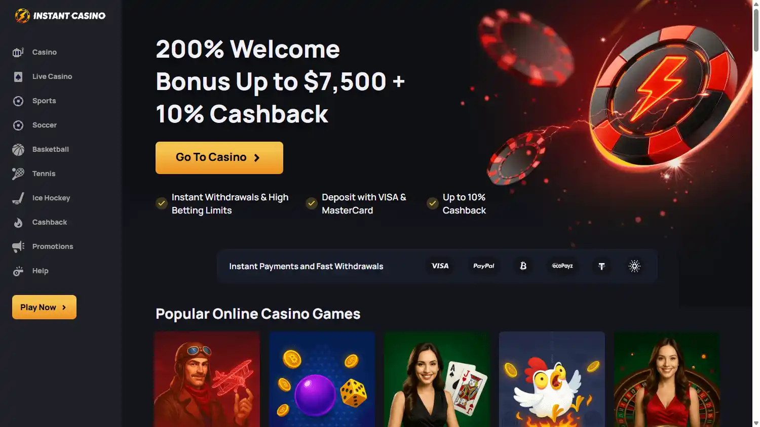 Instant Casino screenshot 1
